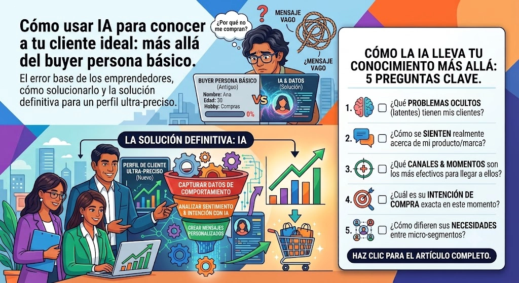 Cómo usar IA para conocer a tu cliente ideal: más allá del buyer persona básico
